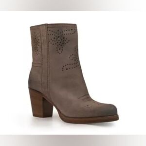 Prada theCar Shoe Women's mid-calf ankle boots in anthracite suede Size US 6.5-7